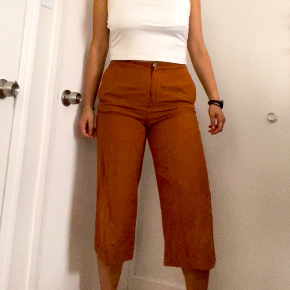Burnt Orange Wide Leg Pants